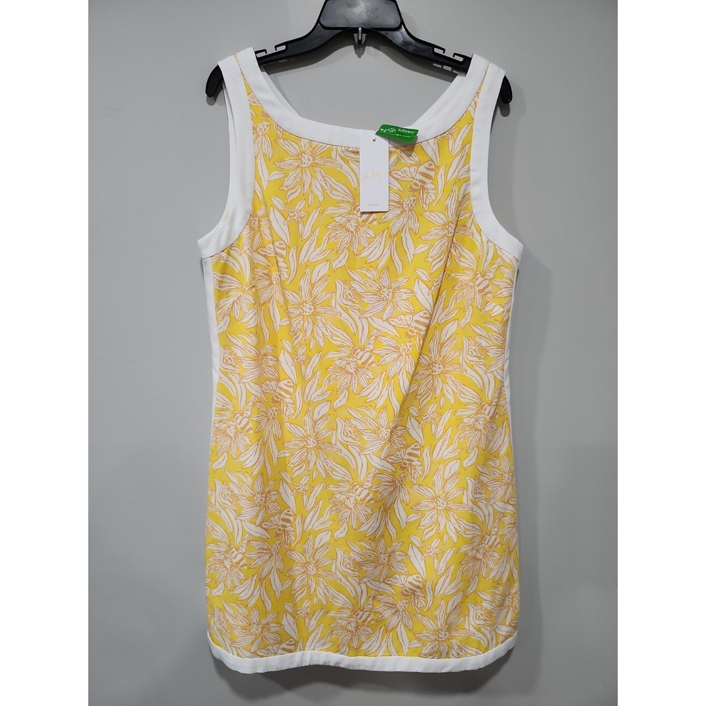 Lilly Pulitzer NWT Eleanora Shift Romper Womens 14 Hideaway Honeycomb Yellow New